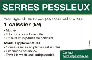 Rejoignez-nous comme caissier(ère) chez Serres Pessleux !